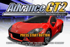 Advance GT 2 title screen for GameBoy Advance